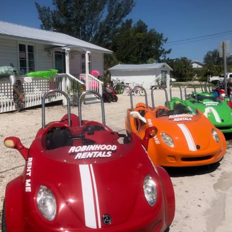 buggies parked in a row